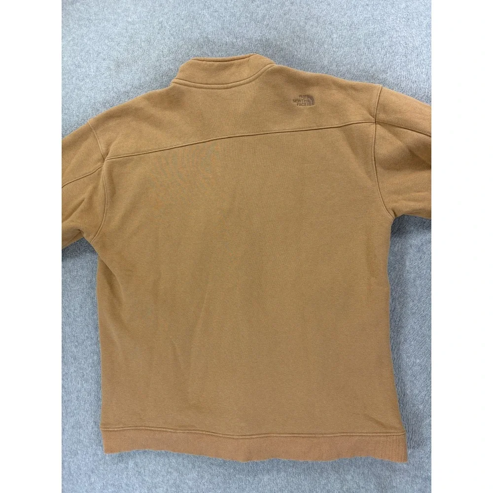 The North Face Stitched‎ Logo 1/2 Zip Pullover Sweatshirt (Men's Large) Brown